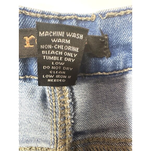 Refuge Womens Blue Denim Jeans Straight Leg Cotton Blend Size 2 - Picture 6 of 8